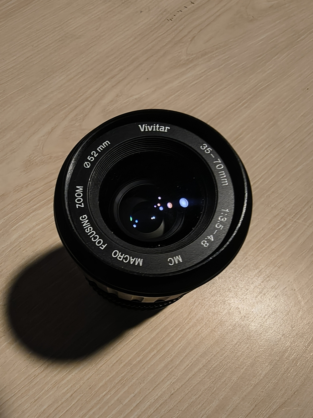 vintage Vivitar 35-70mm 1:3.5-4.8 MC Macro Focusing Zoom Lens with a 52mm filter